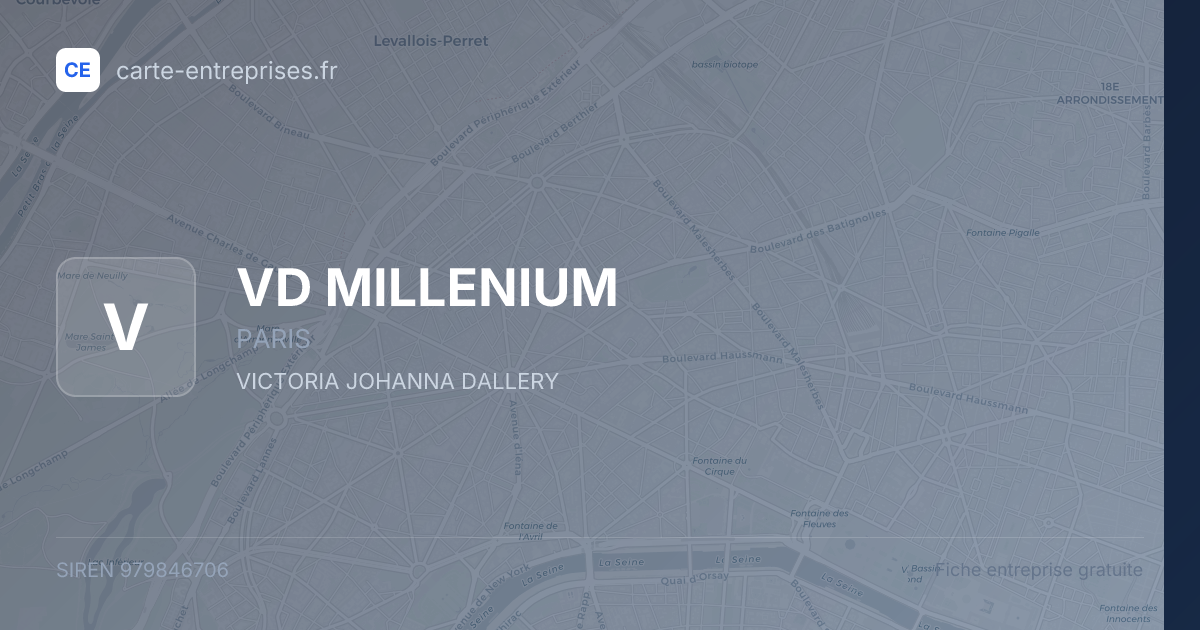 VD MILLENIUM — 979846706 — fiche entreprise