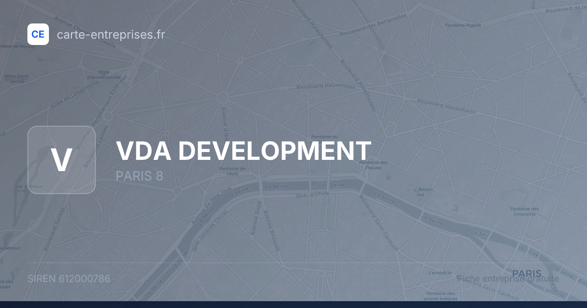 VDA DEVELOPMENT — 612000786 — fiche entreprise