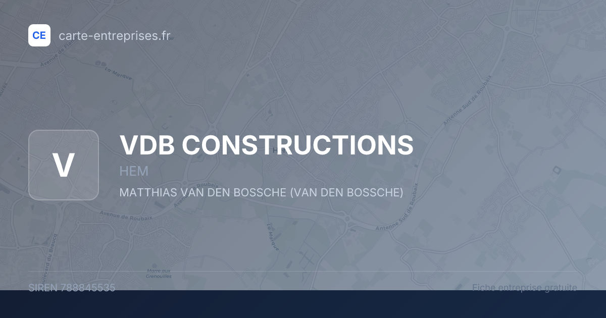 VDB CONSTRUCTIONS — 788845535 — fiche entreprise