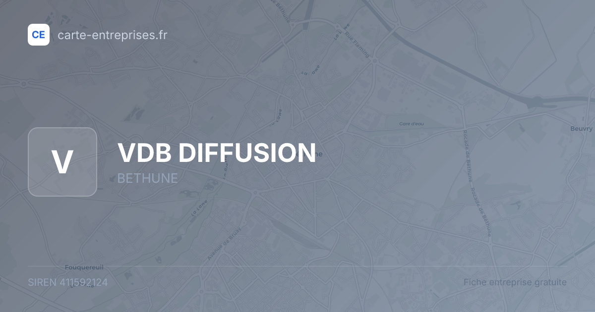 VDB DIFFUSION — 411592124 — fiche entreprise