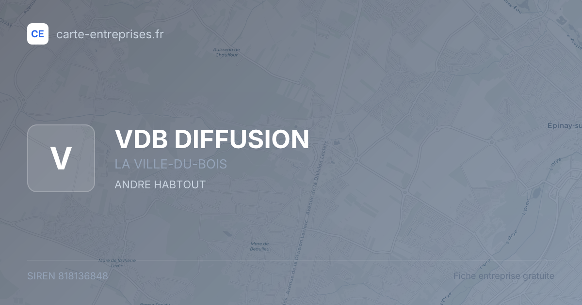 VDB DIFFUSION — 818136848 — fiche entreprise
