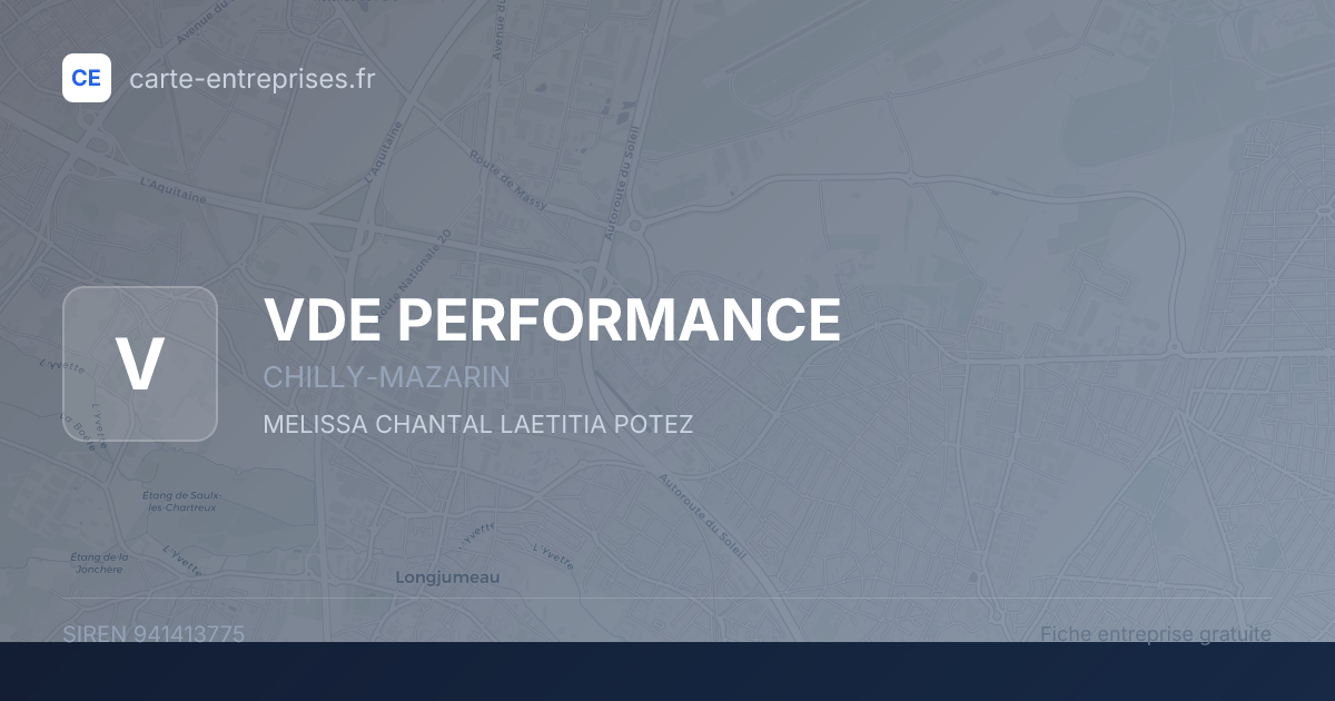 VDE PERFORMANCE — 941413775 — fiche entreprise
