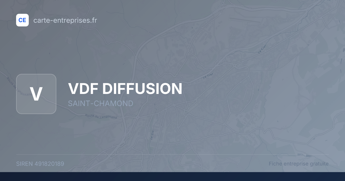 VDF DIFFUSION — 491820189 — fiche entreprise