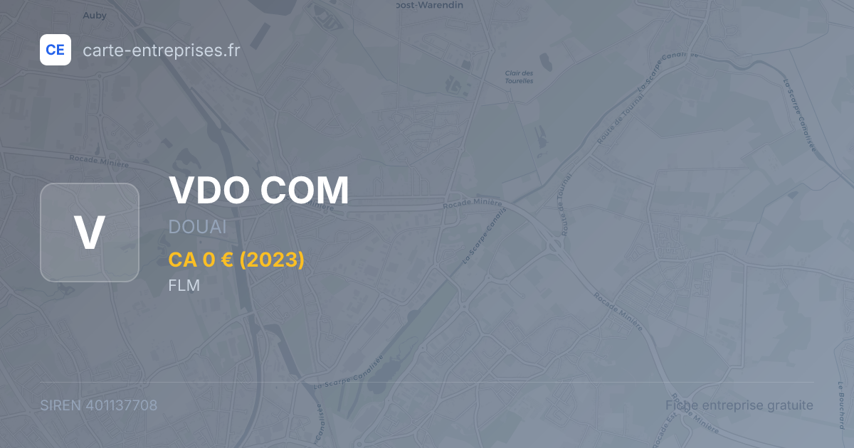 VDO COM — 401137708 — fiche entreprise