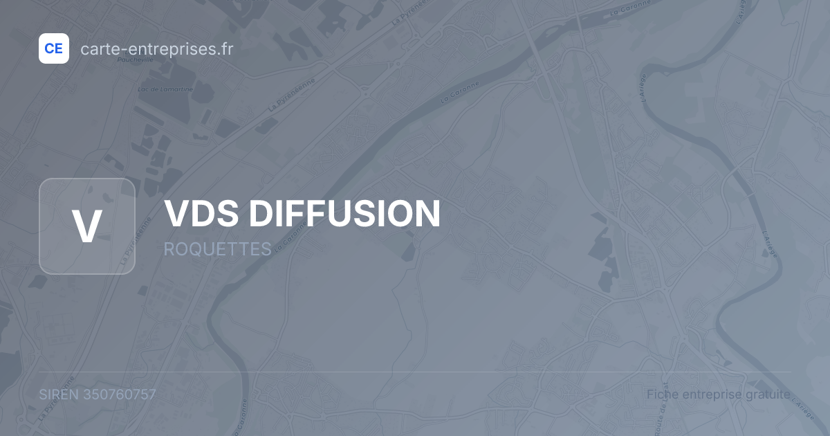 VDS DIFFUSION — 350760757 — fiche entreprise