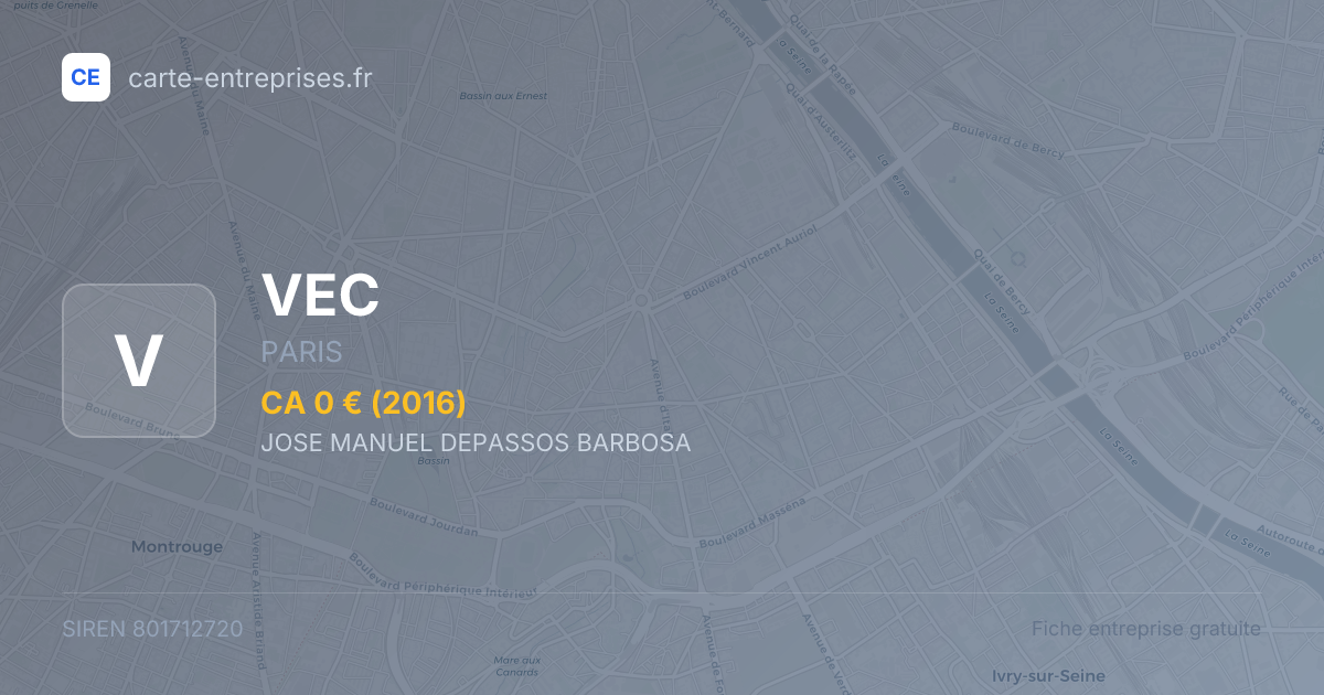 VEC — 801712720 — fiche entreprise