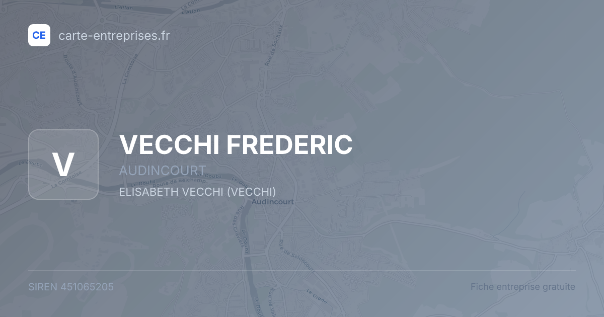 VECCHI FREDERIC — 451065205 — fiche entreprise