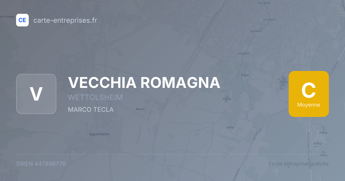 VECCHIA ROMAGNA — 447898776 — fiche entreprise