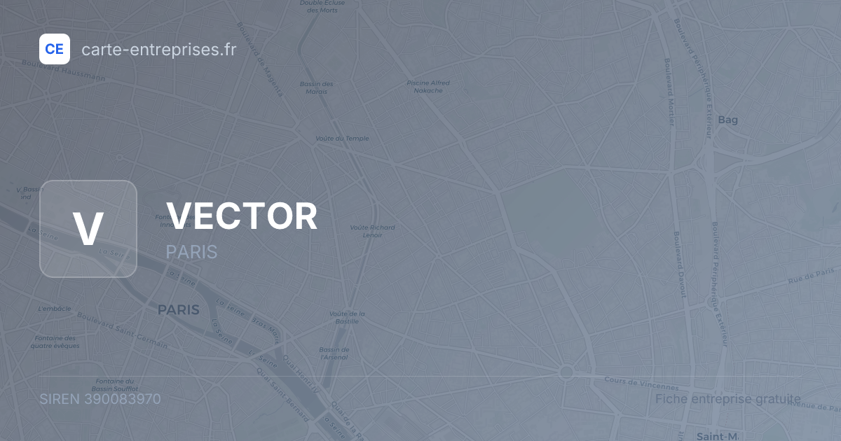 VECTOR — 390083970 — fiche entreprise