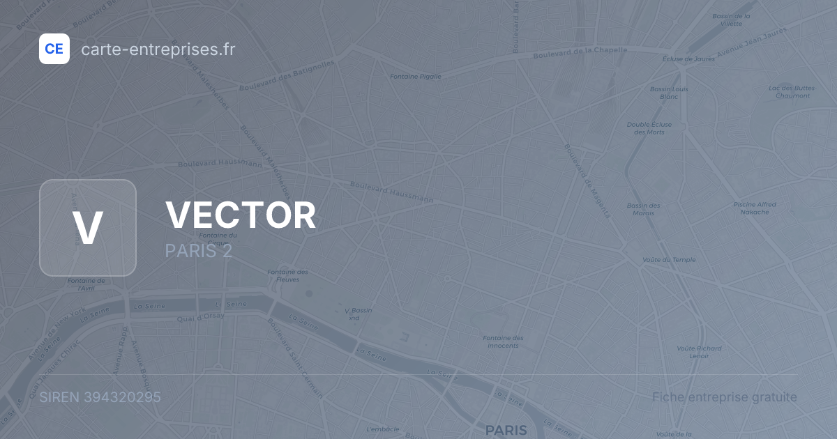 VECTOR — 394320295 — fiche entreprise