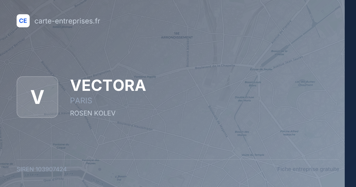 VECTORA — 103907424 — fiche entreprise