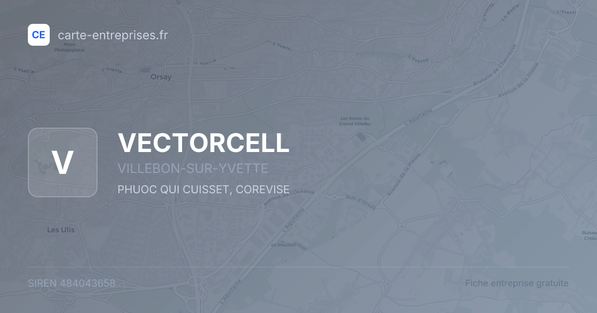VECTORCELL — 484043658 — fiche entreprise
