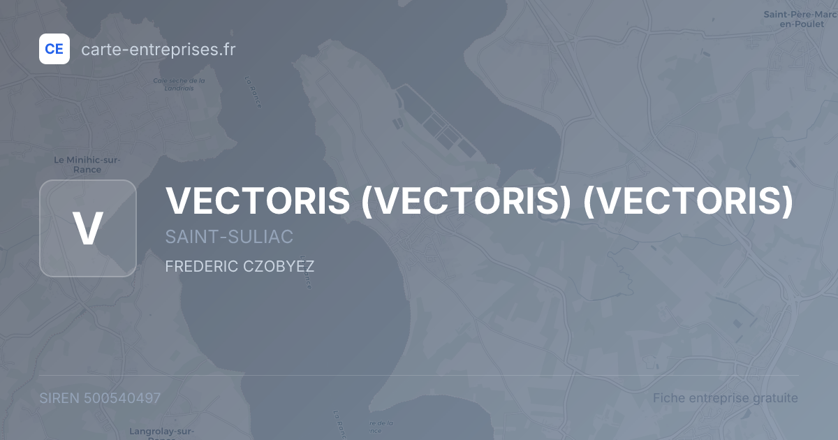VECTORIS (VECTORIS) (VECTORIS) — 500540497 — fiche entreprise