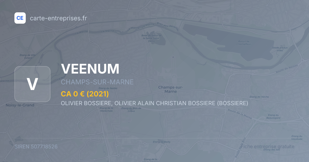 VEENUM — 507718526 — fiche entreprise