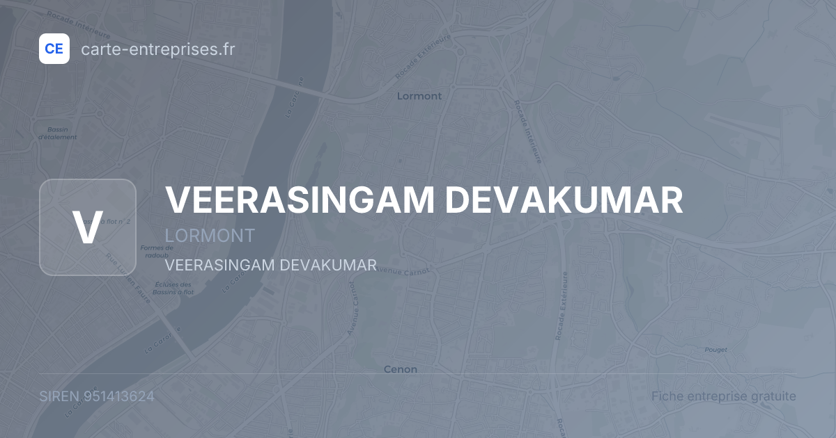 VEERASINGAM DEVAKUMAR — 951413624 — fiche entreprise