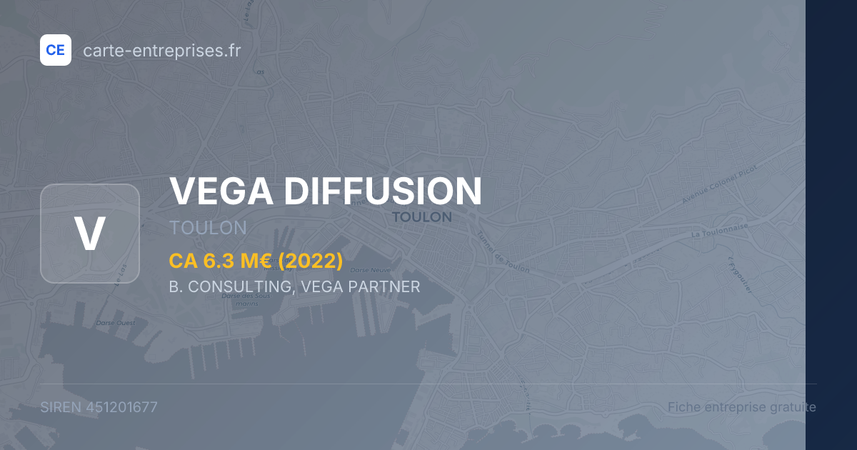 VEGA DIFFUSION — 451201677 — fiche entreprise