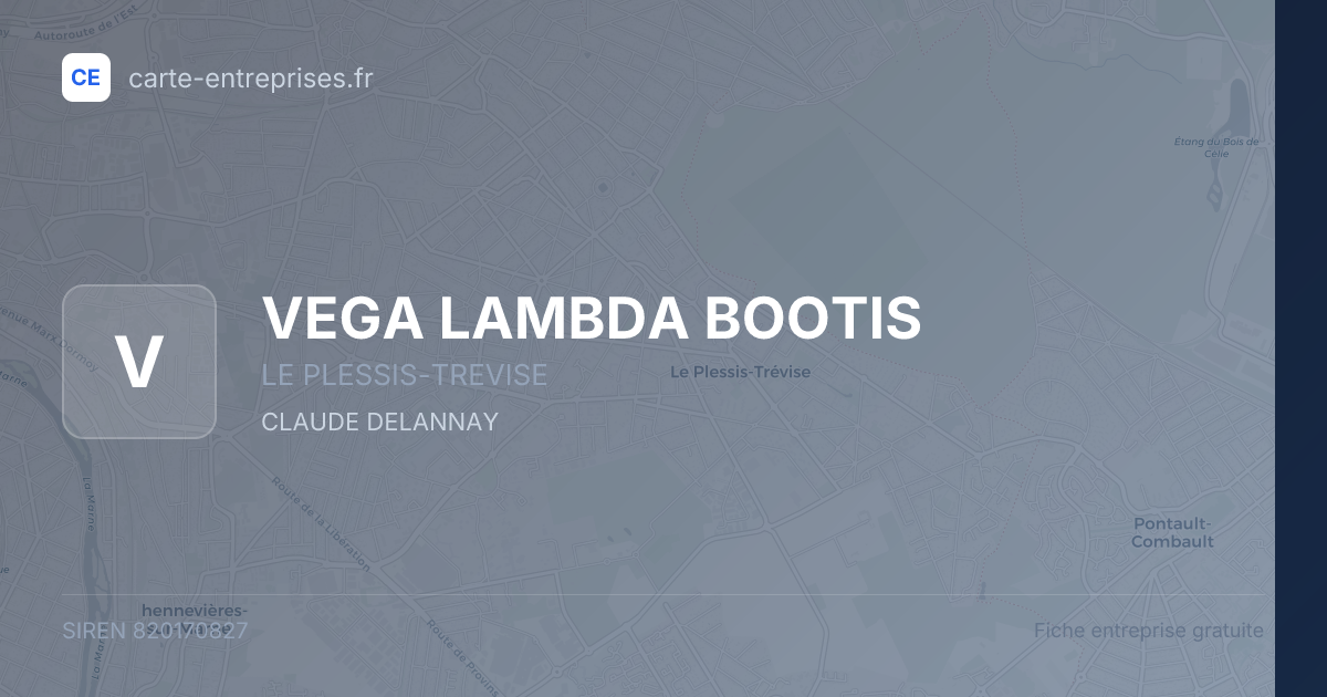 VEGA LAMBDA BOOTIS — 820170827 — fiche entreprise