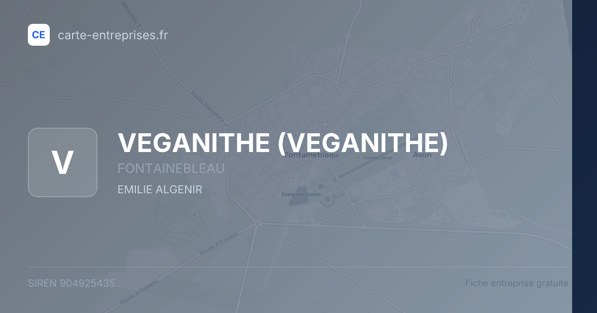 VEGANITHE — 904925435 — fiche entreprise