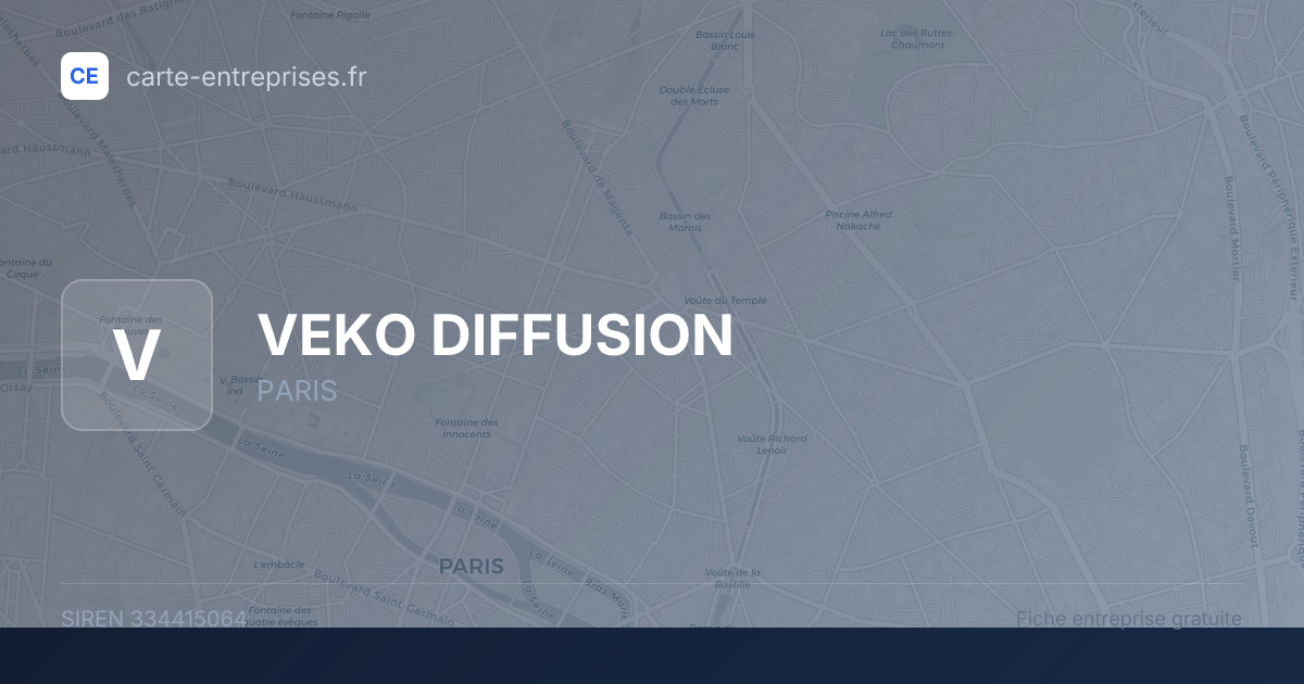 VEKO DIFFUSION — 334415064 — fiche entreprise