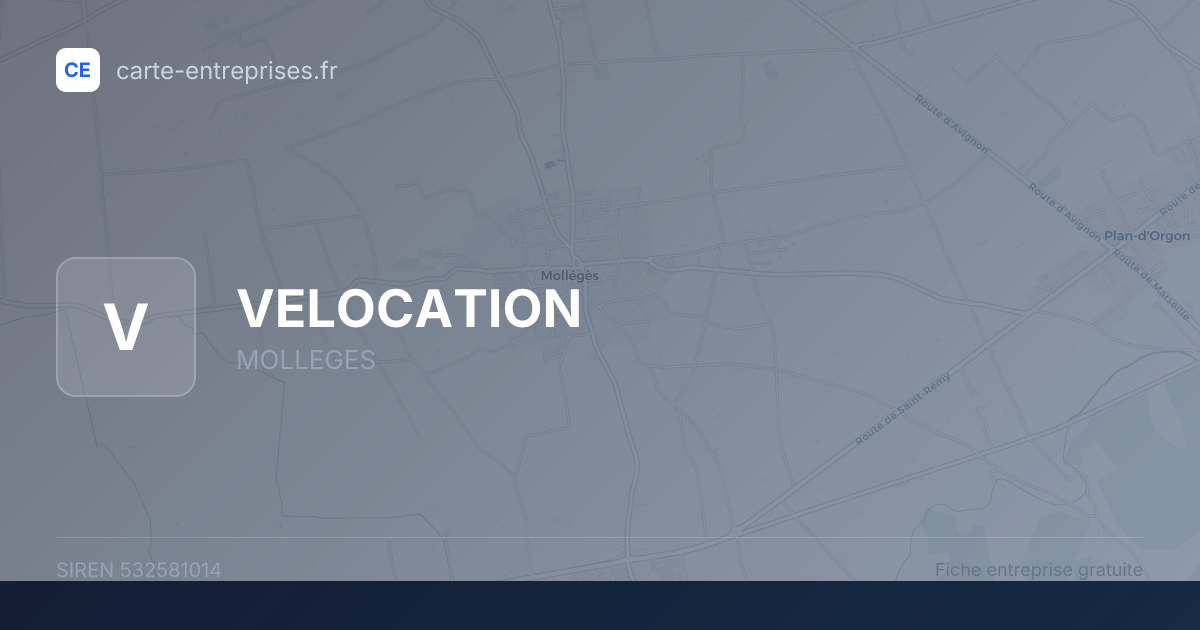 VELOCATION — 532581014 — fiche entreprise