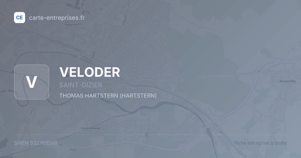 VELODER — 532769569 — fiche entreprise