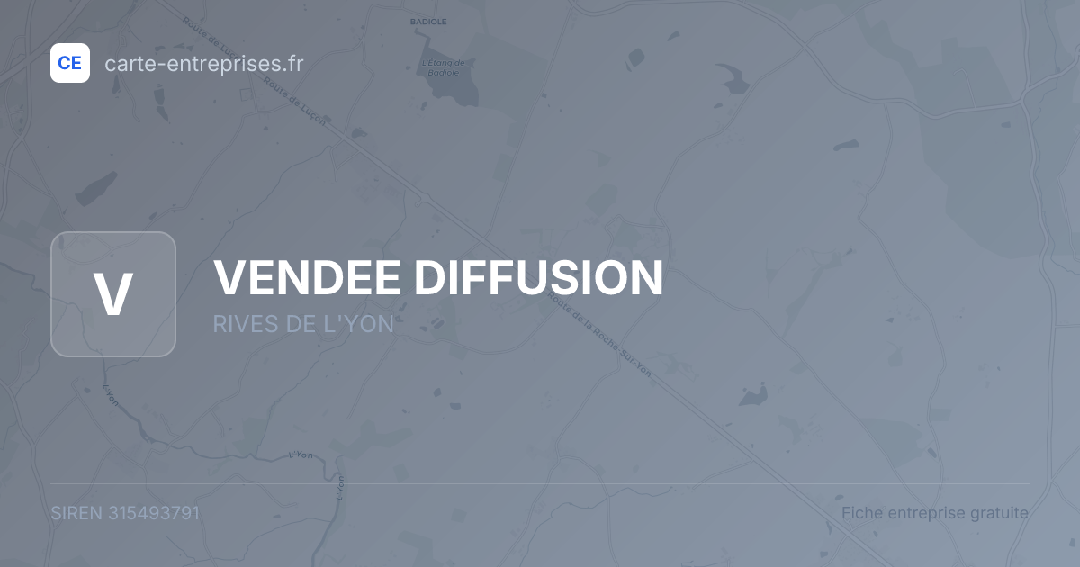 VENDEE DIFFUSION — 315493791 — fiche entreprise