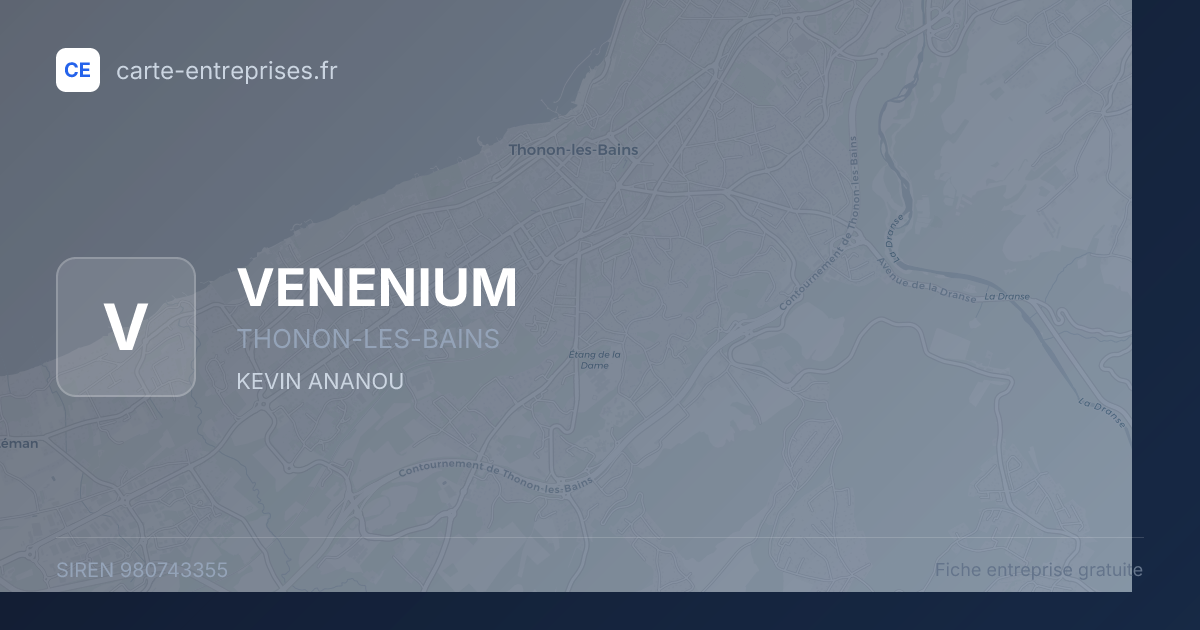 VENENIUM — 980743355 — fiche entreprise