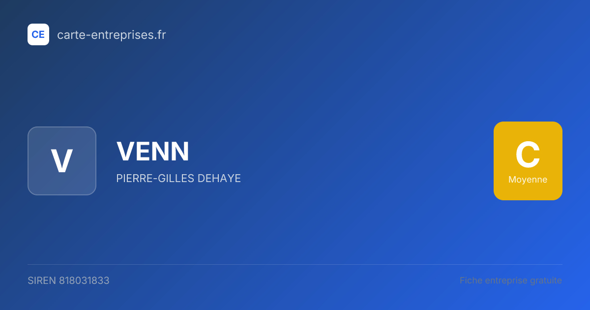 VENN — 818031833 — fiche entreprise