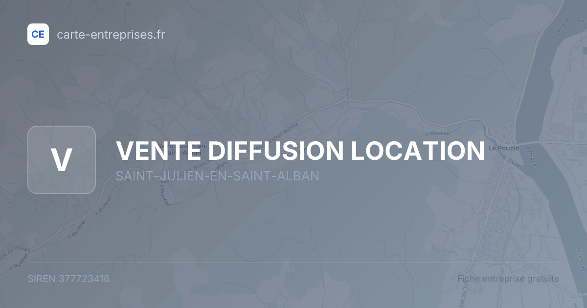 VENTE DIFFUSION LOCATION — 377723416 — fiche entreprise