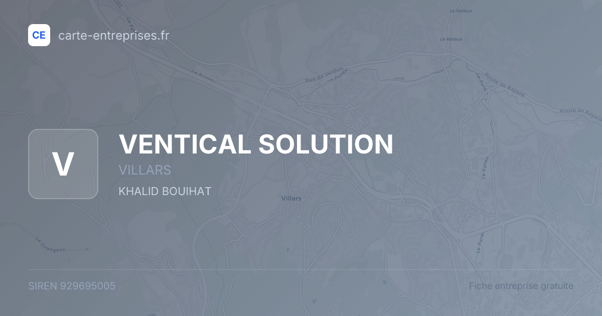 VENTICAL SOLUTION — 929695005 — fiche entreprise
