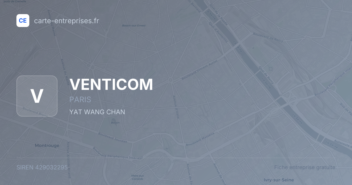 VENTICOM — 429032295 — fiche entreprise