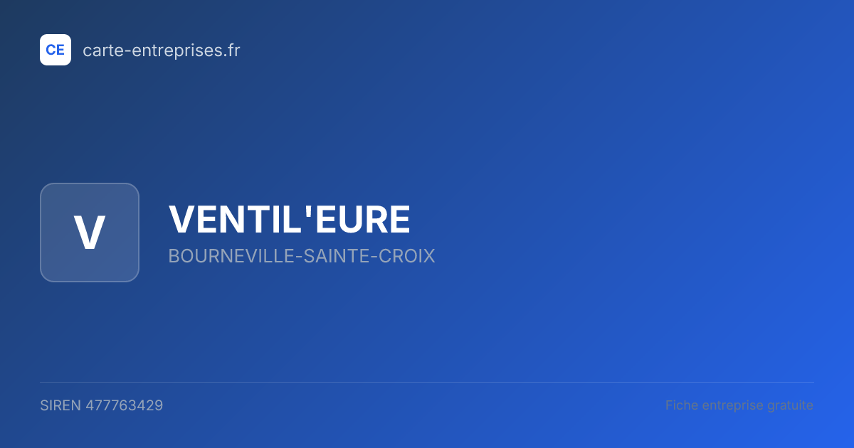 VENTIL'EURE — 477763429 — fiche entreprise