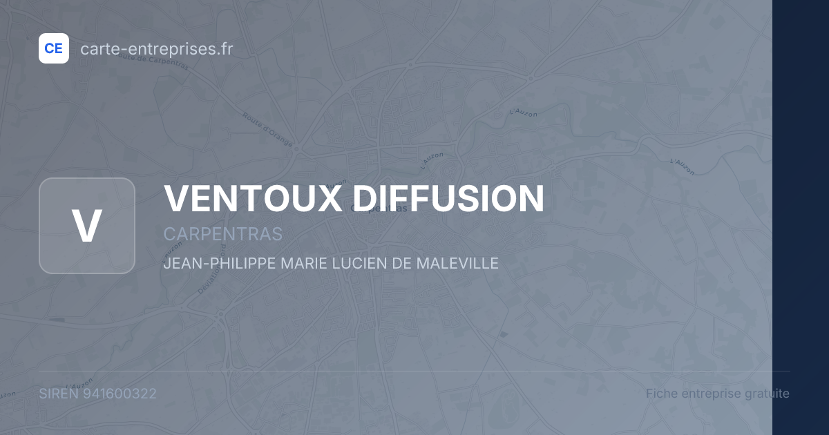 VENTOUX DIFFUSION — 941600322 — fiche entreprise