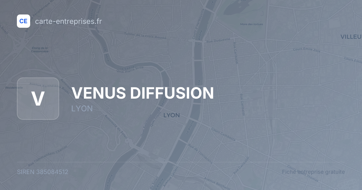 VENUS DIFFUSION — 385084512 — fiche entreprise