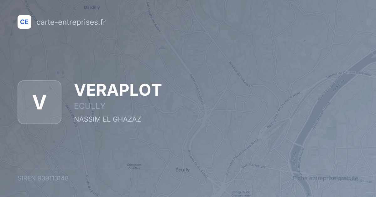 VERAPLOT — 939113148 — fiche entreprise