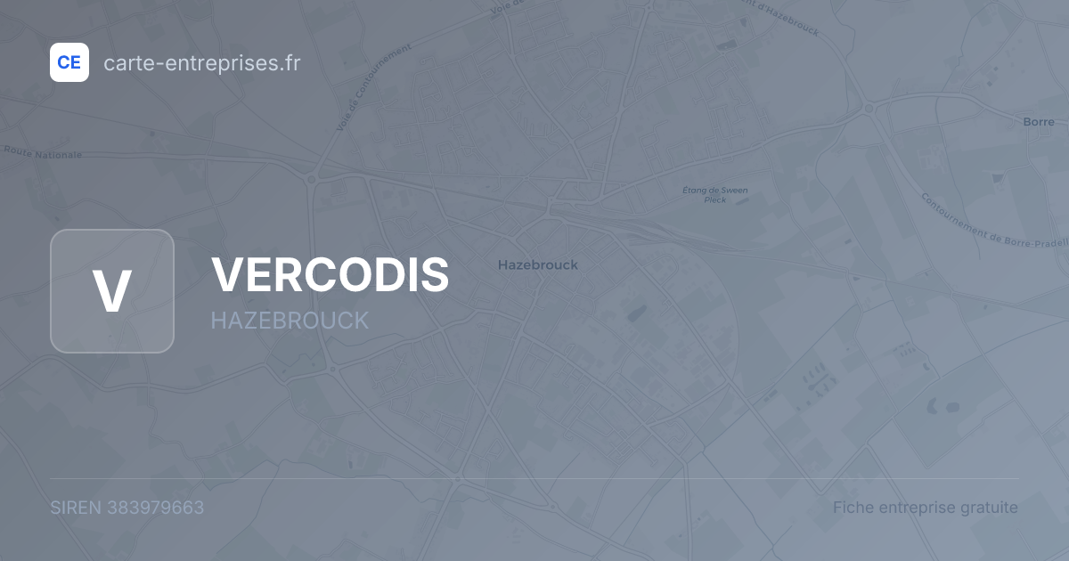 VERCODIS — 383979663 — fiche entreprise