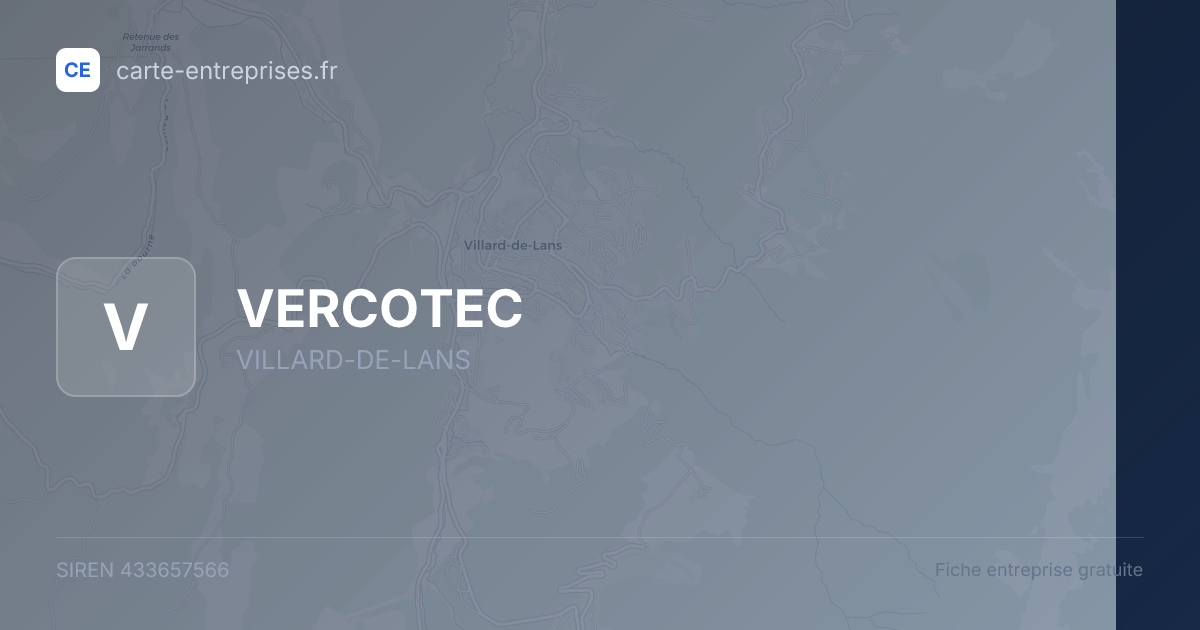 VERCOTEC — 433657566 — fiche entreprise