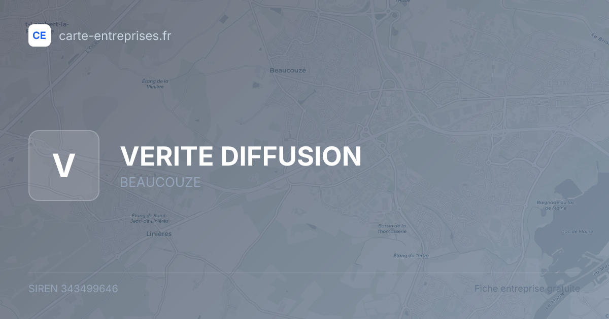 VERITE DIFFUSION — 343499646 — fiche entreprise