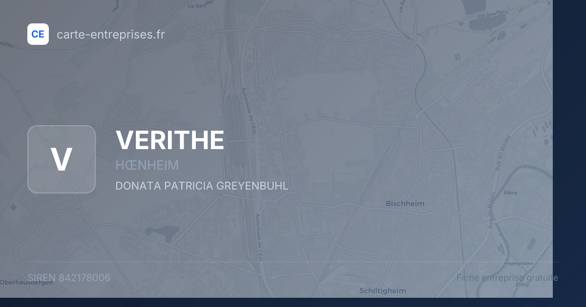 VERITHE — 842178006 — fiche entreprise