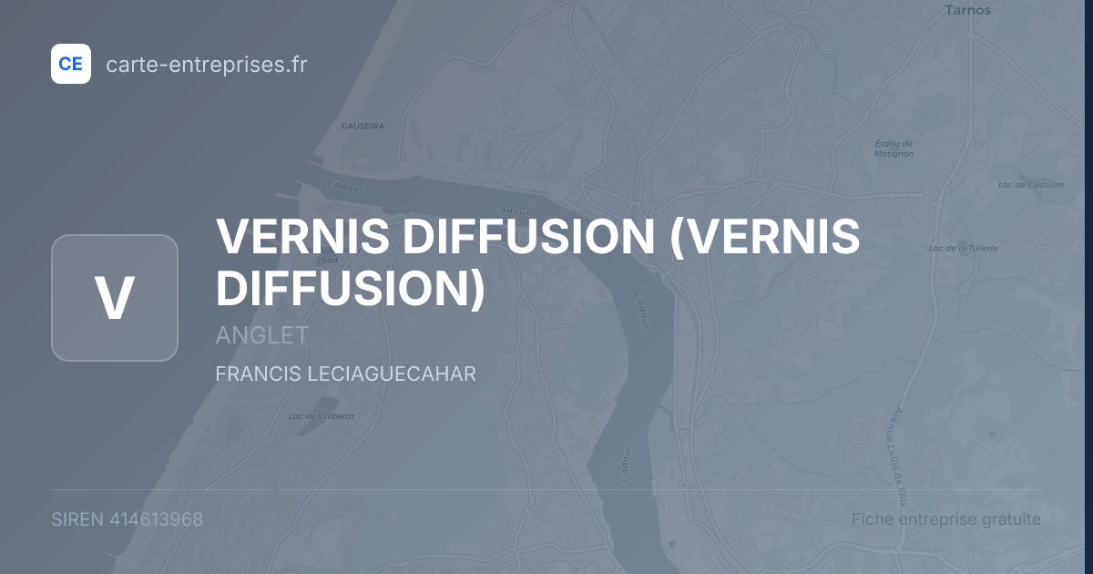 VERNIS DIFFUSION — 414613968 — fiche entreprise