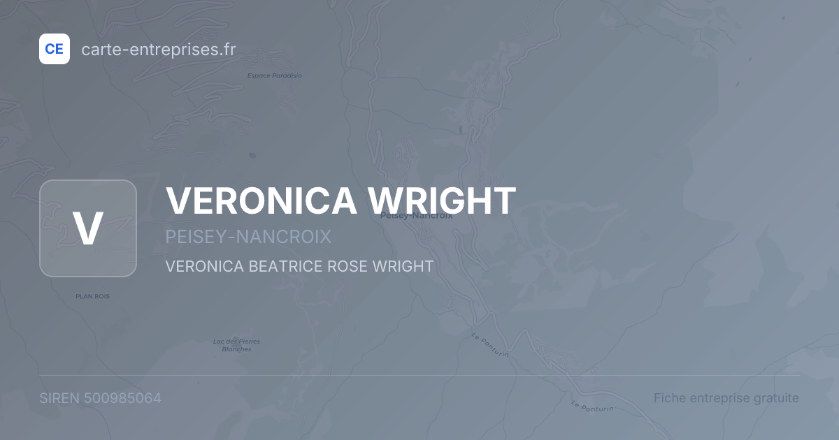 VERONICA WRIGHT — 500985064 — fiche entreprise