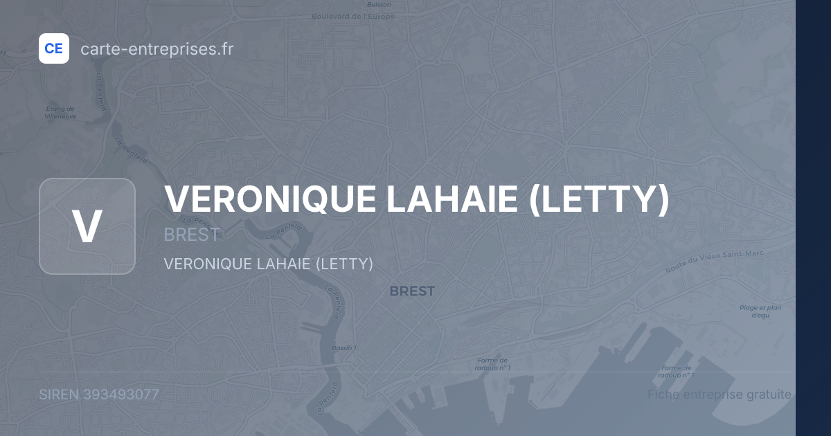 VERONIQUE LAHAIE (LETTY) — 393493077 — fiche entreprise