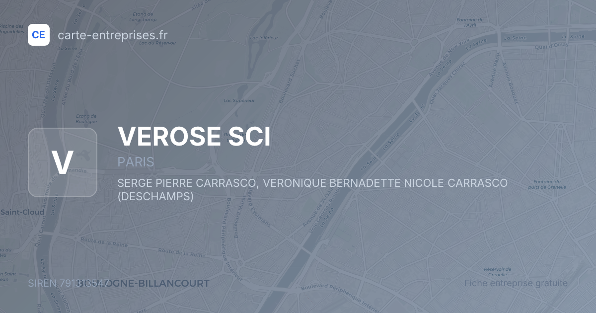 VEROSE SCI — 791313547 — fiche entreprise