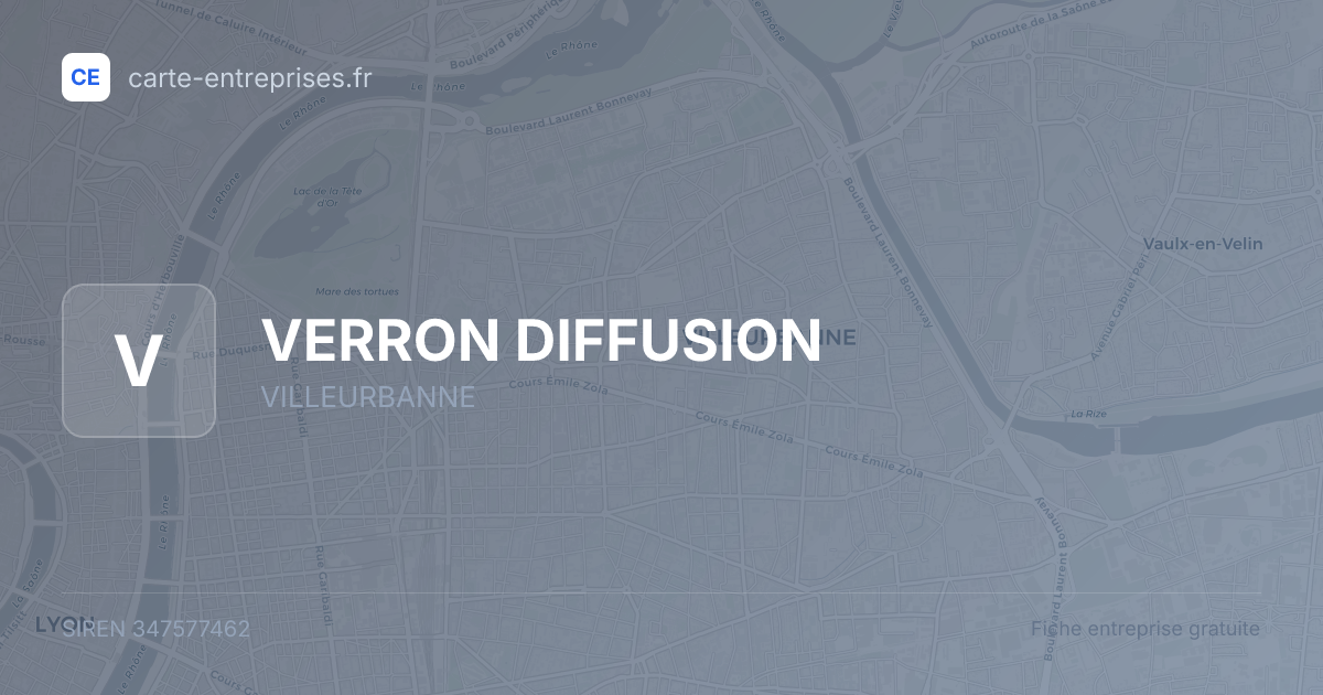 VERRON DIFFUSION — 347577462 — fiche entreprise