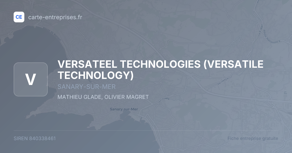 VERSATEEL TECHNOLOGIES (VERSATILE TECHNOLOGY) — 840338461 — fiche entreprise