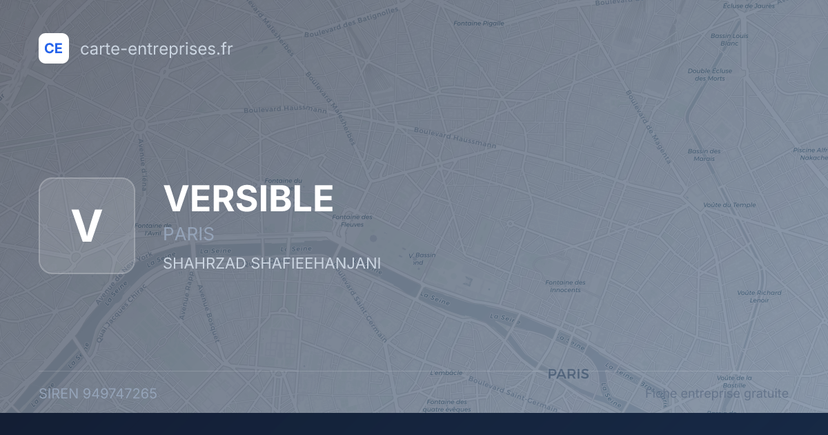 VERSIBLE — 949747265 — fiche entreprise