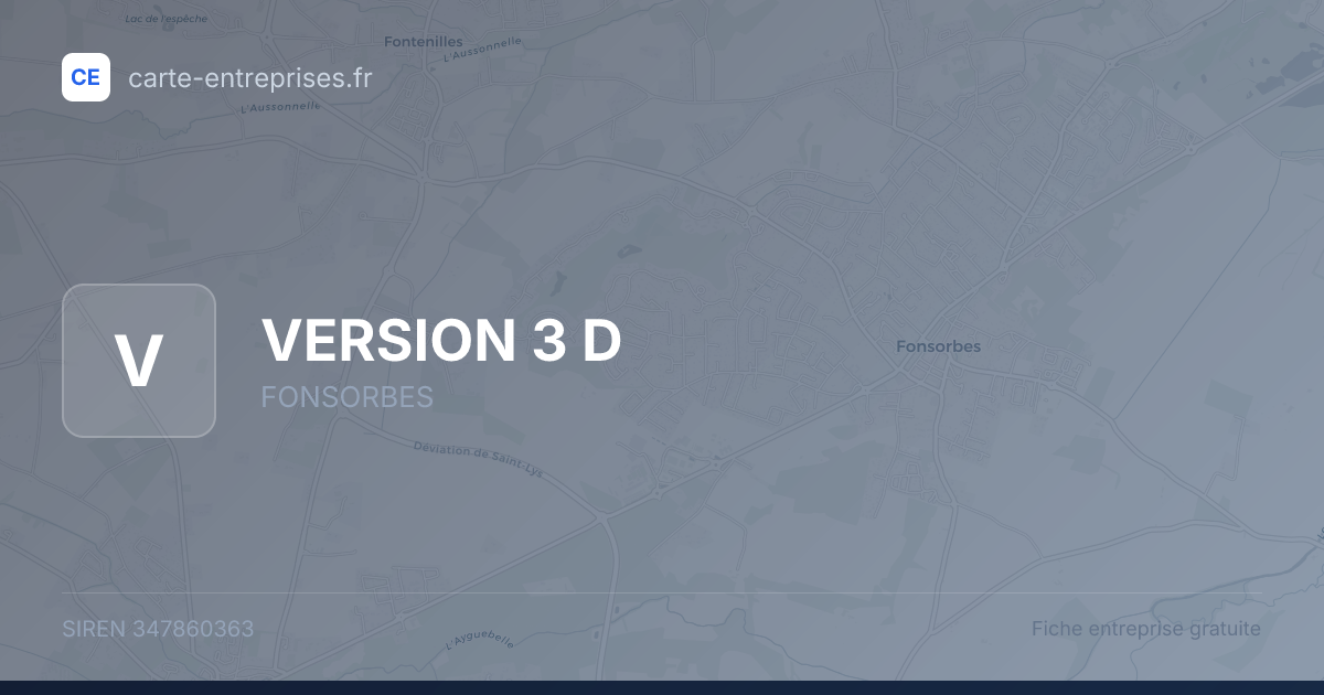 VERSION 3 D — 347860363 — fiche entreprise