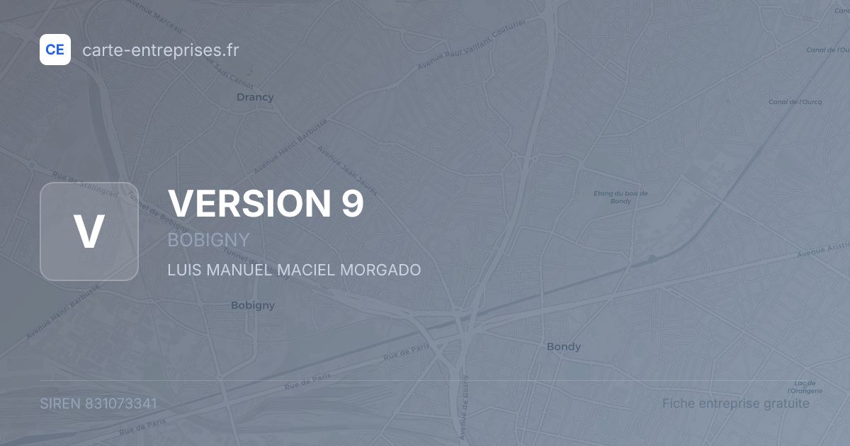 VERSION 9 — 831073341 — fiche entreprise