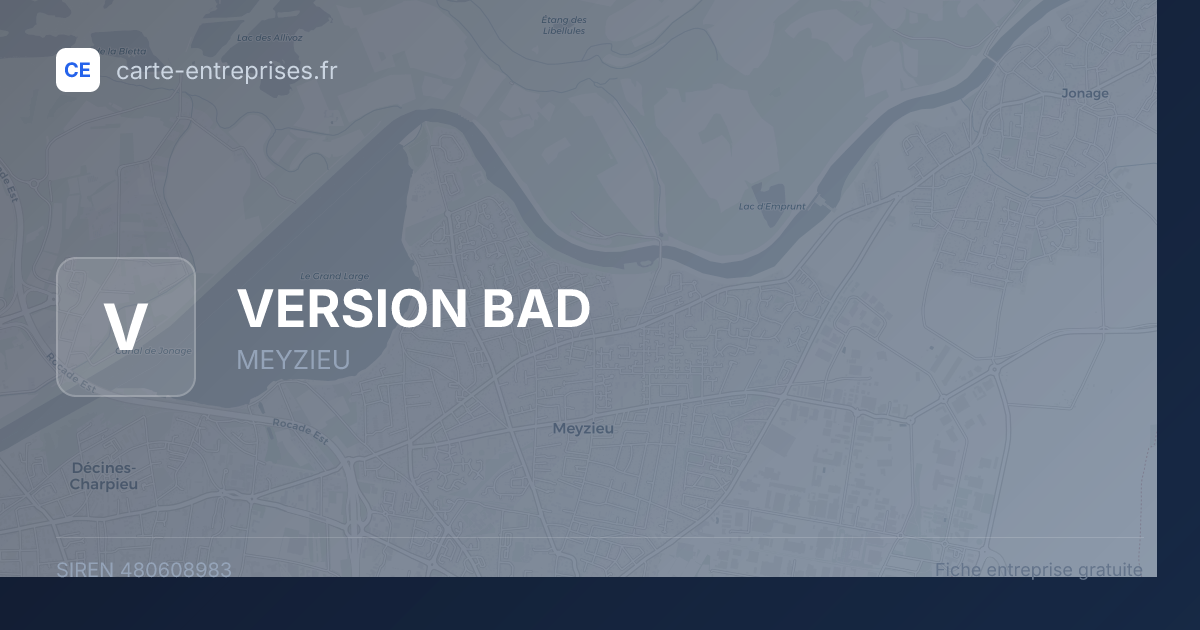VERSION BAD — 480608983 — fiche entreprise
