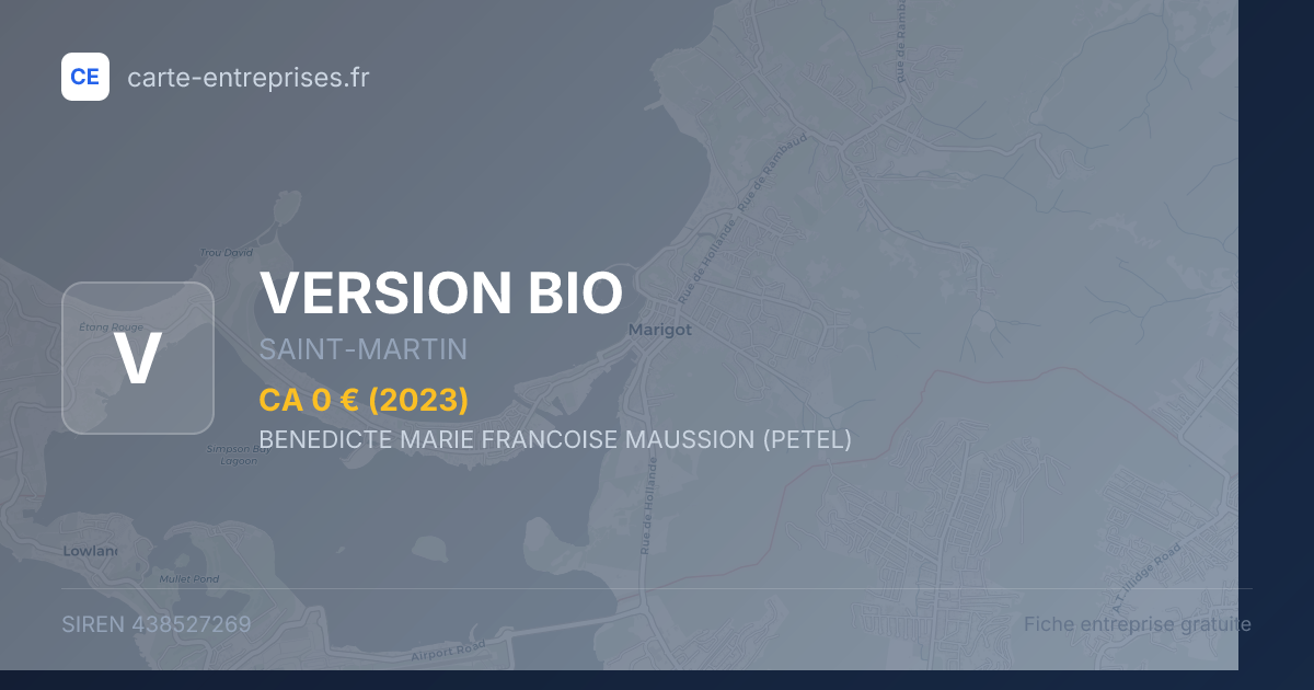 VERSION BIO — 438527269 — fiche entreprise